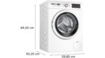 Lavadora carga frontal - Bosch WUU28T66ES, Serie 6, 9kg, 1400 RPM, 14 programas, Active Water, SpeedPerfect, Blanco - Imagen 5