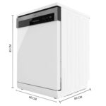 Lavavajillas - Cecotec Bolero Aguazero 6500 C, 15 servicios, 6 programas, 60 cm, Dual Zone Wash, Auto Open, Motor Inverter Plus, White - Imagen 3