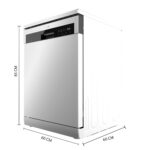 Lavavajillas - Cecotec Bolero Aguazero 6500 Inox C, 15 servicios, 6 programas, 60 cm, Dual Zone Wash, Auto Open, Motor Inverter Plus, Inox - Imagen 4