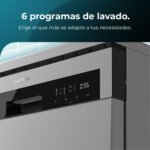 Lavavajillas - Cecotec Bolero Aguazero 6500 Inox C, 15 servicios, 6 programas, 60 cm, Dual Zone Wash, Auto Open, Motor Inverter Plus, Inox - Imagen 6