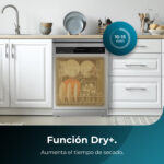 Lavavajillas - Cecotec Bolero Aguazero 6500 Inox C, 15 servicios, 6 programas, 60 cm, Dual Zone Wash, Auto Open, Motor Inverter Plus, Inox - Imagen 8