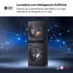 Lavadora secadora - LG WT1210BBF, Torre de lavado 12/10 kg, TurboWash™, Smart Pairing™, Inox grafito - Imagen 10