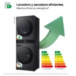Lavadora secadora - LG WT1210BBF, Torre de lavado 12/10 kg, TurboWash™, Smart Pairing™, Inox grafito - Imagen 5