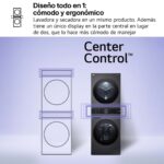 Lavadora secadora - LG WT1210BBF, Torre de lavado 12/10 kg, TurboWash™, Smart Pairing™, Inox grafito - Imagen 8