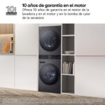 Lavadora secadora - LG WT1210BBF, Torre de lavado 12/10 kg, TurboWash™, Smart Pairing™, Inox grafito - Imagen 9