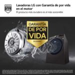 Lavadora carga frontal - LG F0P3CYV2E, 20 kg, 1000 rpm, 14 programas, AI Direct Drive™, TurboWash™360˚, Acero negro - Imagen 4