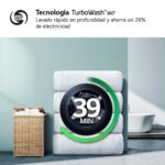 Lavadora carga frontal - LG F0P3CYV2E, 20 kg, 1000 rpm, 14 programas, AI Direct Drive™, TurboWash™360˚, Acero negro - Imagen 6