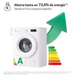 Lavadora carga frontal - LG F4X1008NWH, 8 kg, 1400 rpm, 10 programas, AI Direct Drive™, ThinQ™, Blanco Marfil - Imagen 3