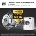 Lavadora carga frontal - LG F4X1008NWH, 8 kg, 1400 rpm, 10 programas, AI Direct Drive™, ThinQ™, Blanco Marfil - Imagen 4