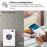 Lavadora carga frontal - LG F4X1008NWH, 8 kg, 1400 rpm, 10 programas, AI Direct Drive™, ThinQ™, Blanco Marfil - Imagen 6