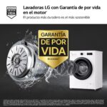 Lavadora carga frontal - LG F4X1009NWK, 9 kg, 1400 rpm, 10 programas, AI Direct Drive™, ThinQ™, Blanco Marfil - Imagen 4