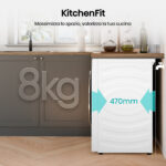 Lavadora carga frontal - HISENSE WF5I8043BWF, 8 kg, 1400 rpm, Blanco - Imagen 7