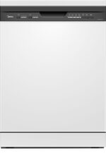 Lavavajillas - Midea MFD60S080W, 12 Servicios, 4 Programas, Ancho 59.8 cm, Inicio Diferido, Blanco