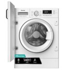 Lavadora integrable - Hisense WF3M841BWIES, 8 kg, 1400 rpm, 15 programas, Secado Allergy Care, Clase A, Sin Panelar