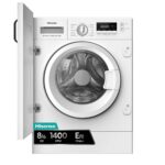 Lavadora secadora integrable - Hisense WD3M841BWIES , 8 kg /6 kg, 19 programas, Lavado Secado 1h, Inverter, Sin Panelar