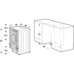 Lavadora secadora integrable - Hisense WD3M841BWIES , 8 kg /6 kg, 19 programas, Lavado Secado 1h, Inverter, Sin Panelar - Imagen 2
