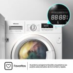 Lavadora secadora integrable - Hisense WD3M841BWIES , 8 kg /6 kg, 19 programas, Lavado Secado 1h, Inverter, Sin Panelar - Imagen 7