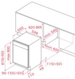 Lavavajillas integrable - Teka DFI 46650, 12 Servicios, 5 Programas, Ancho 59.8 cm, Sin panelar - Imagen 2