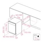 Lavavajillas integrable - Teka DFI 46710, 12 Servicios, 5 Programas, 59.8 cm Ancho, Media Carga, Función ECO, Sin panelar - Imagen 2