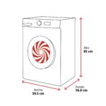 Lavadora carga frontal - Haier I-Pro Series 1 HW100-BP14929A-S, 10 kg, 1400 rpm, Motor Inverter, Antibacterias, Blanco - Imagen 2