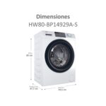Lavadora carga frontal - Haier I-Pro Series 1 HW80-BP14929A-S, 8 kg, 1400 rpm, Motor Inverter, Antibacterias, Blanco - Imagen 4