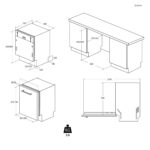 Lavavajillas Integrable - Candy Rapidó CI 3E7L0W2, 13 Servicios, 5 Programas, 60 cm, Wifi, Motor inverter, Sin panelar - Imagen 2