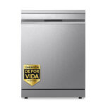 Lavavajillas - LG DF587HVS, 10 servicios, 10 programas, 60 cm, Lavado a vapor, Acero antihuellas