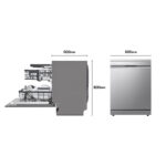 Lavavajillas - LG DF587HVS, 10 servicios, 10 programas, 60 cm, Lavado a vapor, Acero antihuellas - Imagen 3