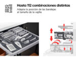 Lavavajillas - LG DF587HVS, 10 servicios, 10 programas, 60 cm, Lavado a vapor, Acero antihuellas - Imagen 8