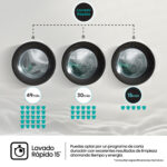 Lavadora carga frontal - Hisense WF3S1043BW3, 10 kg, 1400 rpm, 19 programas, A-20%, WiFi, Blanco - Imagen 10