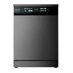 Lavavajillas - Cecotec Bolero Aguazero 6210 Dark D, 15 cubiertos, 14 programas, 60 cm, Tercera bandeja, Pantalla FullColor XXL, Dual Zone Wash, Grey