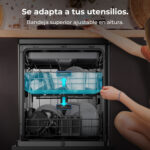 Lavavajillas - Cecotec Bolero Aguazero 6210 Dark D, 15 cubiertos, 14 programas, 60 cm, Tercera bandeja, Pantalla FullColor XXL, Dual Zone Wash, Grey - Imagen 10