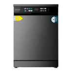 Lavavajillas - Cecotec Bolero Aguazero 6210 Dark D, 15 cubiertos, 14 programas, 60 cm, Tercera bandeja, Pantalla FullColor XXL, Dual Zone Wash, Grey - Imagen 3