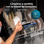 Lavavajillas - Cecotec Bolero Aguazero 6210 Dark D, 15 cubiertos, 14 programas, 60 cm, Tercera bandeja, Pantalla FullColor XXL, Dual Zone Wash, Grey - Imagen 8