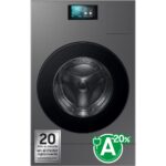Lavadora secadora - Samsung WD18DB8995BZT2, 18 kg + 11 kg, 1000 rpm, 22 programas, AI Laundry Combo™, Clase A, Antracita