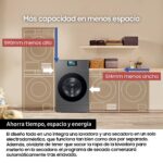 Lavadora secadora - Samsung WD18DB8995BZT2, 18 kg + 11 kg, 1000 rpm, 22 programas, AI Laundry Combo™, Clase A, Antracita - Imagen 6