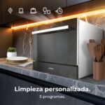 Lavavajillas compacto - CECOTEC Bolero Aguazero 2400 Black Glass D, 6 servicios, 5 programas, 55 cm, Multicolor - Imagen 5