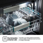 Lavavajillas integrable - Hisense HV673A65, 16 servicios, 7 programas, 59.8 cm, Tercera Bandejea, Wi Fi, Sin Panelar - Imagen 8