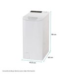 Lavadora carga superior - Candy TCA474TM5-S ProWash 500, 7 kg, 1400 rpm, Motor Inverter, Wi-fi,Blanco - Imagen 2
