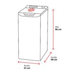 Lavadora carga superior - Haier T Series 7 THASN286TM5-S, 8 kg, 1200 rpm, Motor Inverter, Wi-Fi, Blanco - Imagen 2