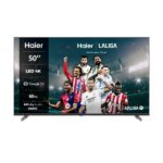 TV LED 50" - Haier K85 Series H50K85EUX, Smart TV (Google TV), HDR 4K, Direct LED, Dolby Audio, Sin marcos, Negro