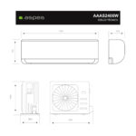 Aire acondicionado Split 1x1 - ASPES AAAS2400W, Blanco - Imagen 7