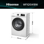Lavadora carga frontal - Hisense WF1Q1041BW, 10 kg, 1400 Rpm, Función Vapor, Eficiencia A-20%, Blanco - Imagen 3