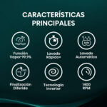 Lavadora carga frontal - Hisense WF1Q8041BT, 8 kg, 1400 Rpm, Función Vapor, Eficiencia A-20%, Gris - Imagen 4