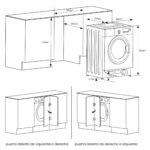 Lavadora carga frontal - Infiniton WM-B84ABN, 8 kg, 1400 rpm, 15 Programas, Inverter, Integrable, Pet Care, Sin panelar - Imagen 2