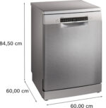 Lavavajillas - Bosch SMS4EKI06E, Serie 4, 13 servicios, 6 programas , 60 cm, Home Connect, Silence Plus, Acero antihuellas - Imagen 5