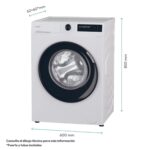Lavadora carga frontal - Candy BR 412BL8-S, ProWash 500, 12 kg, 1400 rpm, 16 Programas, Motor Inverter, Wi-Fi, Blanco - Imagen 3