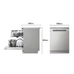 Lavavajillas - LG DF142FV, 14 servicios, 5 programas, 60 cm, QuadWash™, Inverter Direct Drive™, Inox antihuellas - Imagen 3