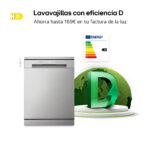 Lavavajillas - LG DF142FV, 14 servicios, 5 programas, 60 cm, QuadWash™, Inverter Direct Drive™, Inox antihuellas - Imagen 5