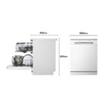 Lavavajillas - LG DF142FW, 14 servicios, 5 programas, 60 cm, QuadWash™, EasyRack™, Blanco - Imagen 3